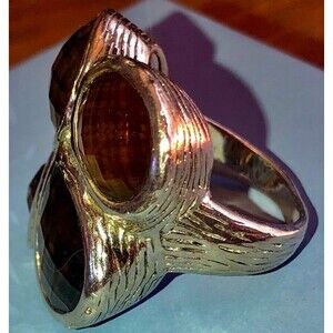 Sima K 14.35ct Sterling SmokyQuartz ring